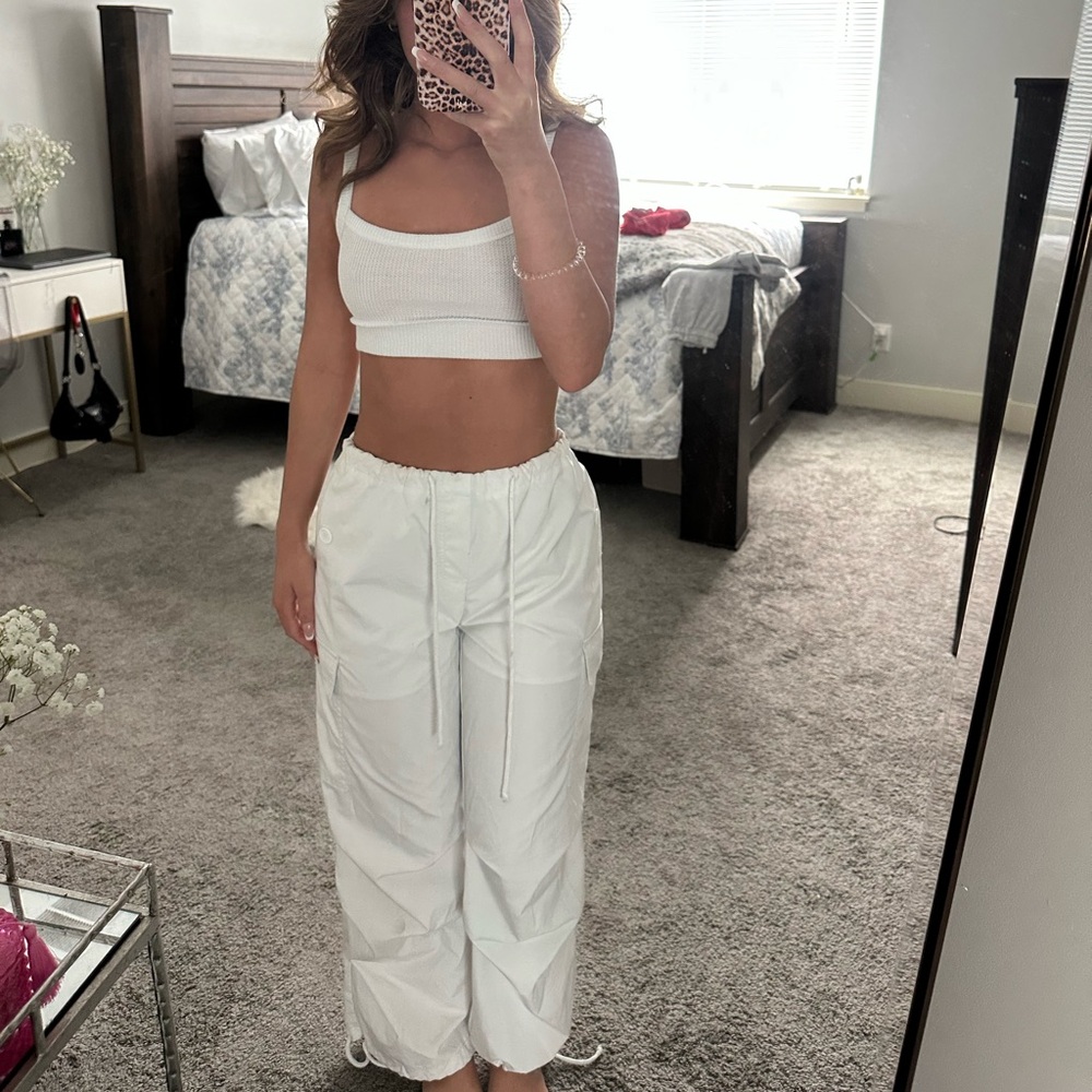 white cargo pants